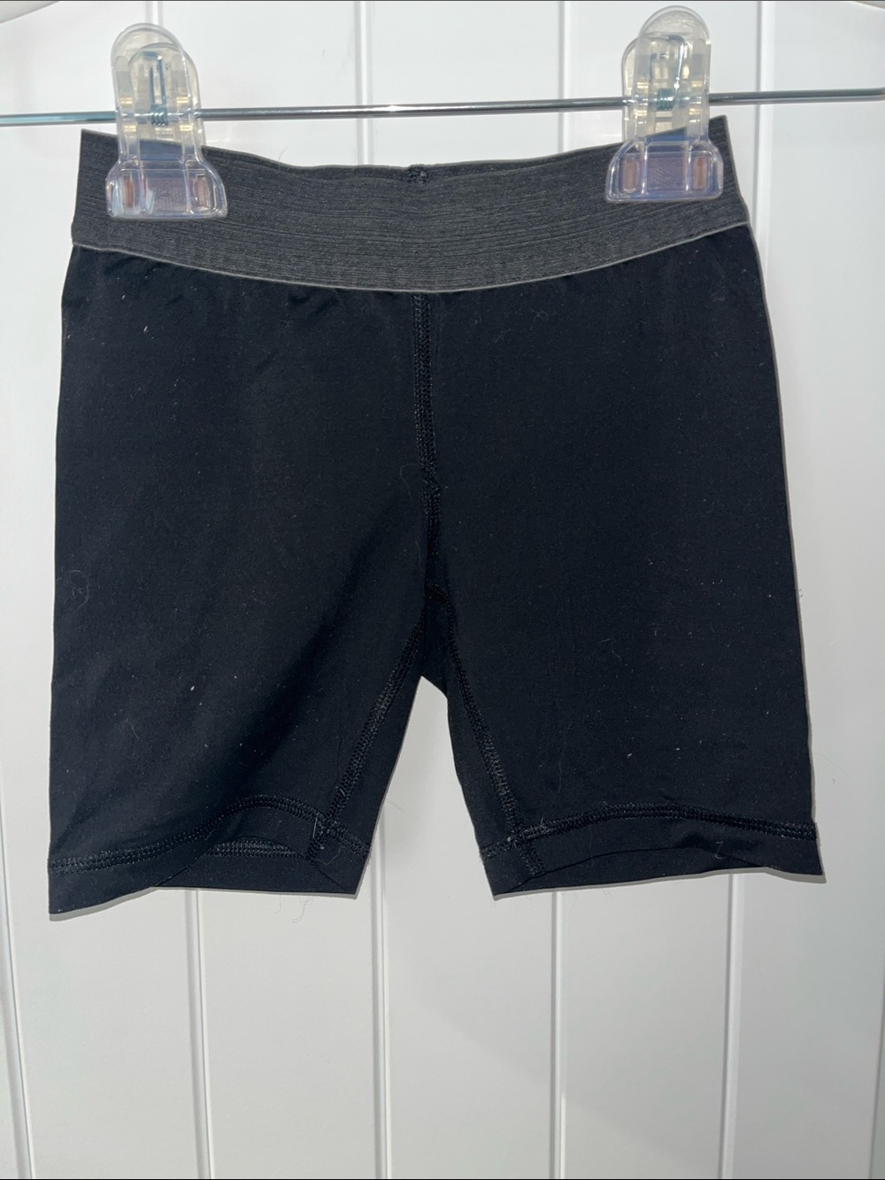 Ivivva Black Bike Shorts with Gray Waistband